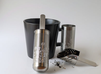 Tea Stick Infuser Loose Leaf Tea Strainer Dewy Morning Silver